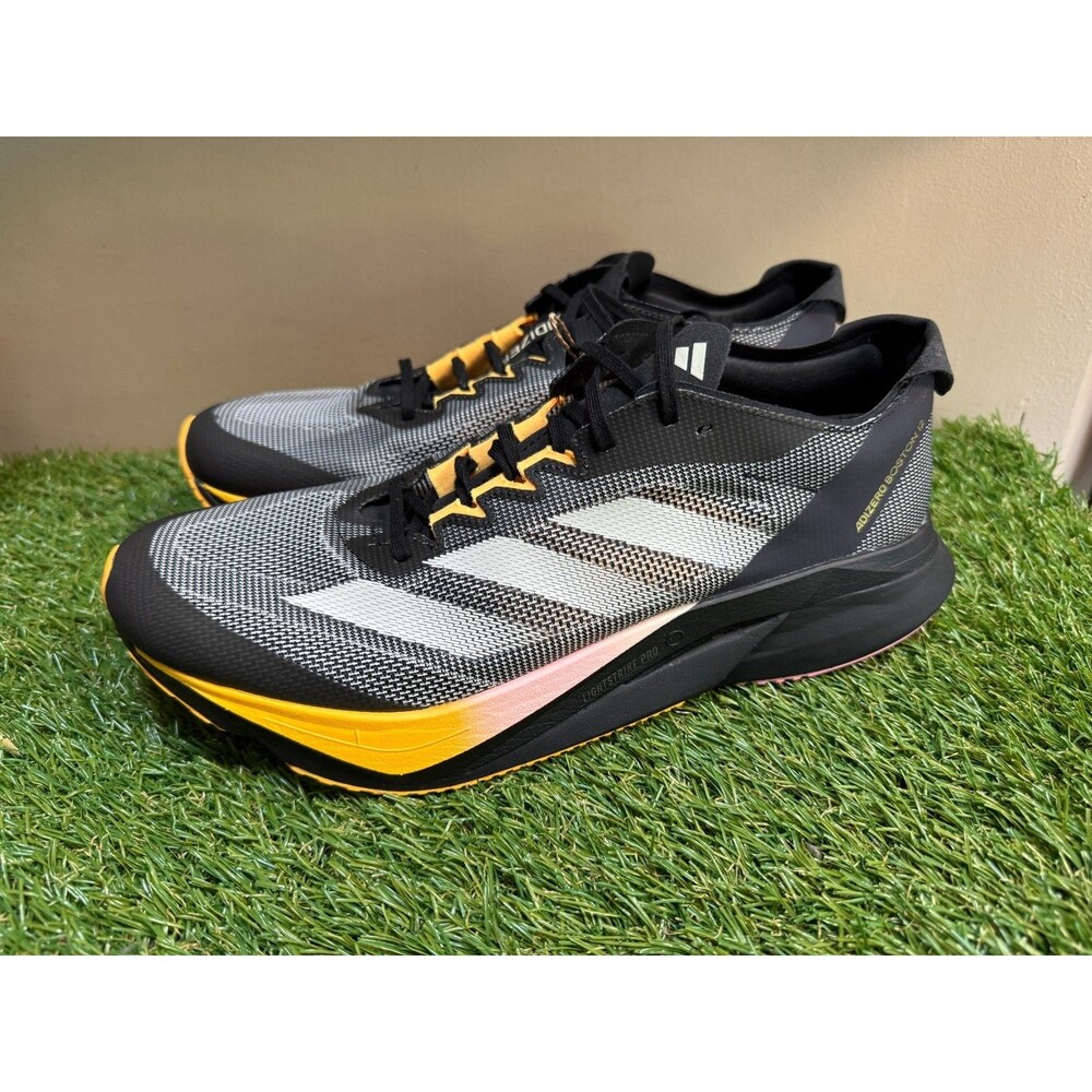 Men's Size 7.5 Adidas Adizero Boston 12 M Running Shoes Comfort Black IF9212